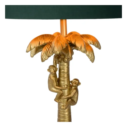 Настольная лампа Extravaganza Coconut 10505/81/02 Lucide зелёная 1 лампа, основание матовое золото латунь металл в стиле винтаж современный  фото 3